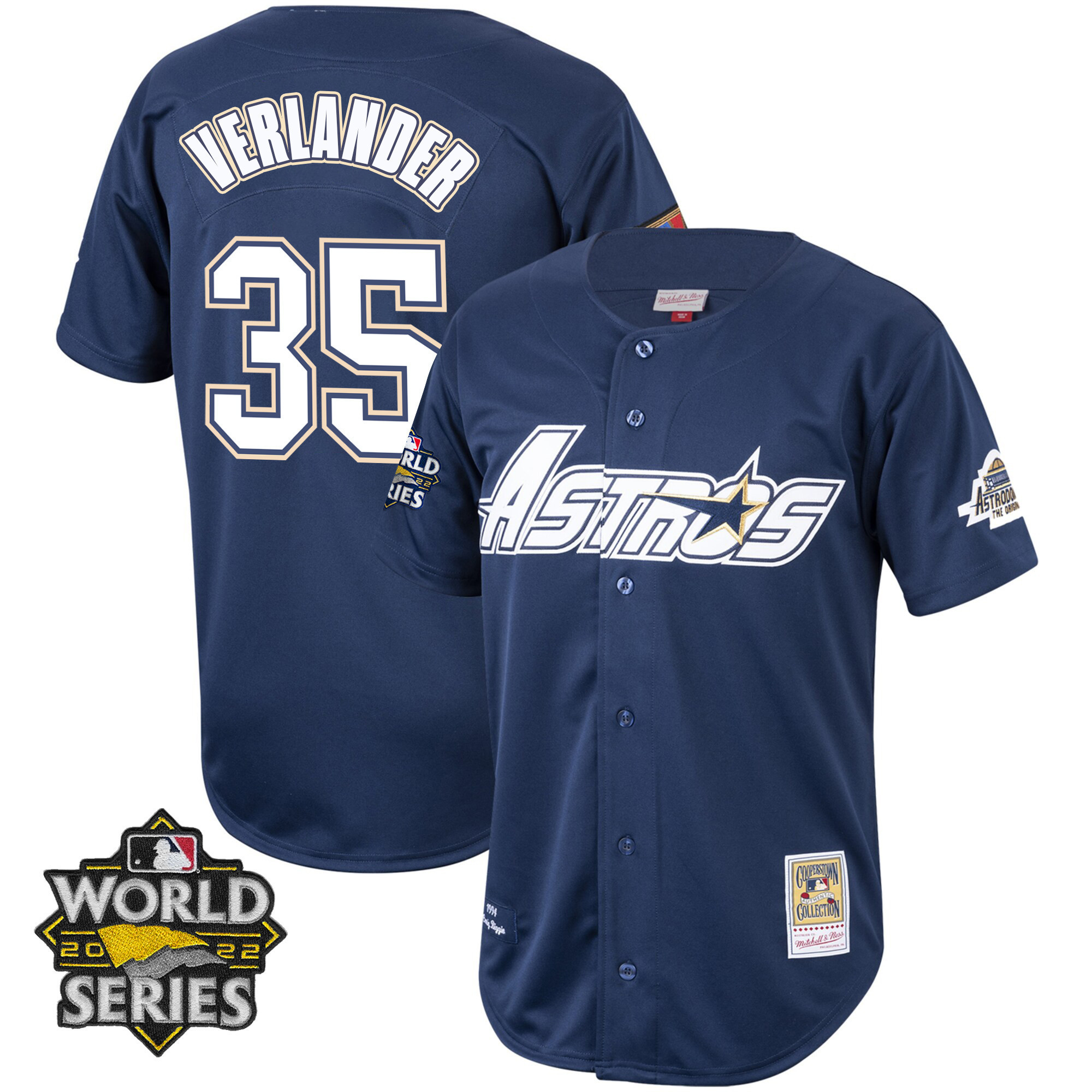 Justin Verlander Houston Astros Mitchell & Ness Cooperstown 2022 World Series Player Jersey - All Stitched