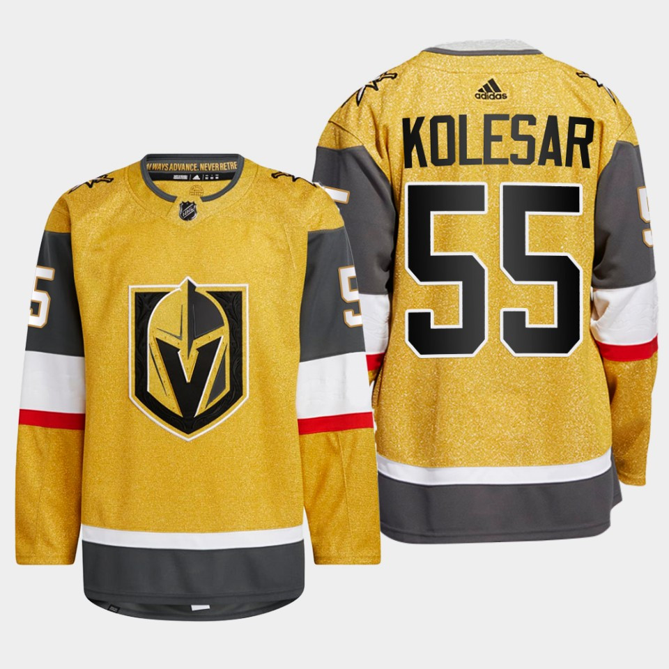 Keegan Kolesar 55 Vegas Golden Knights Gold Stitched Jersey 2022-23 Home