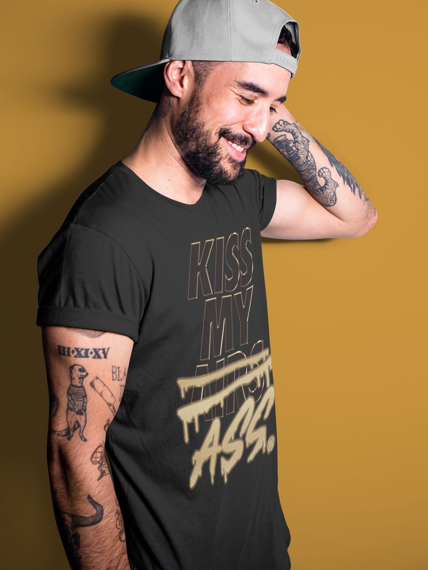 Kiss My Ass Unisex Sweater – Air Jordan 1 Black Metallic Gold, Sneakers Matching Sweater