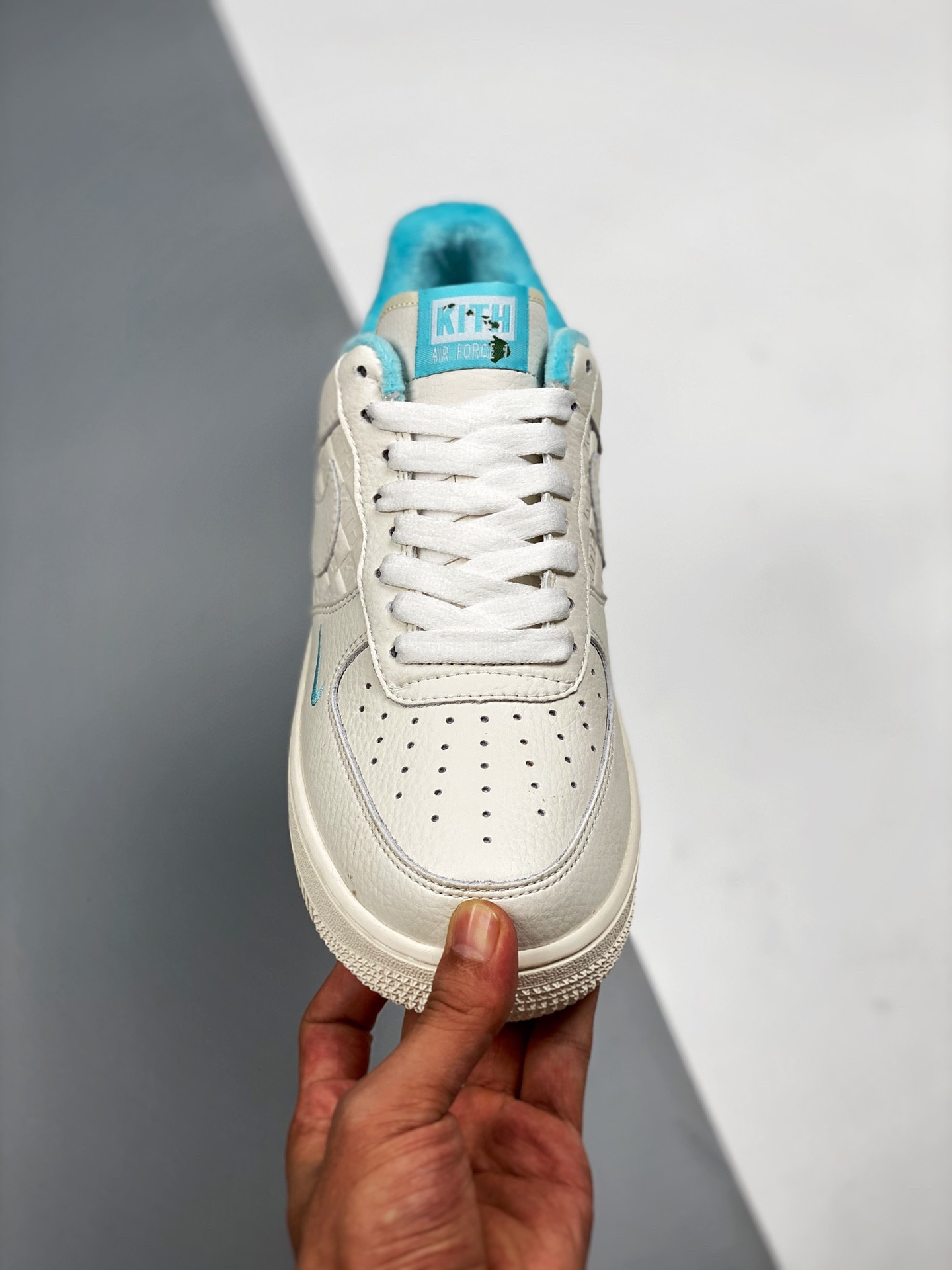 Kith x Nike Air Force 1 Low “Hawaii” White/Blue Lagoon-Aloe Verde For Sale