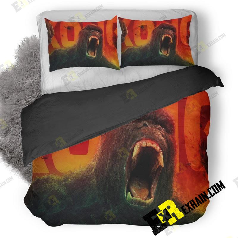 Kong Skull Island All Hail The King 3D Customized Duvet Cover Bedding Set