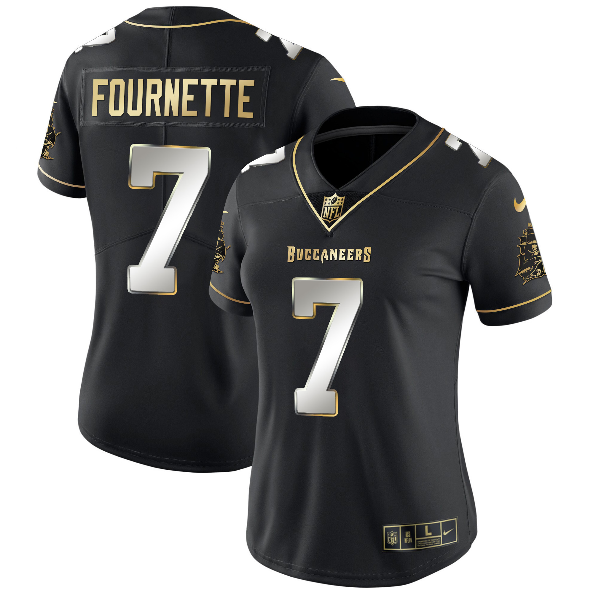 Leonard Fournette Women's Tampa Bay Buccaneers Vapor Gold Black Limited Jersey - All Stitched 