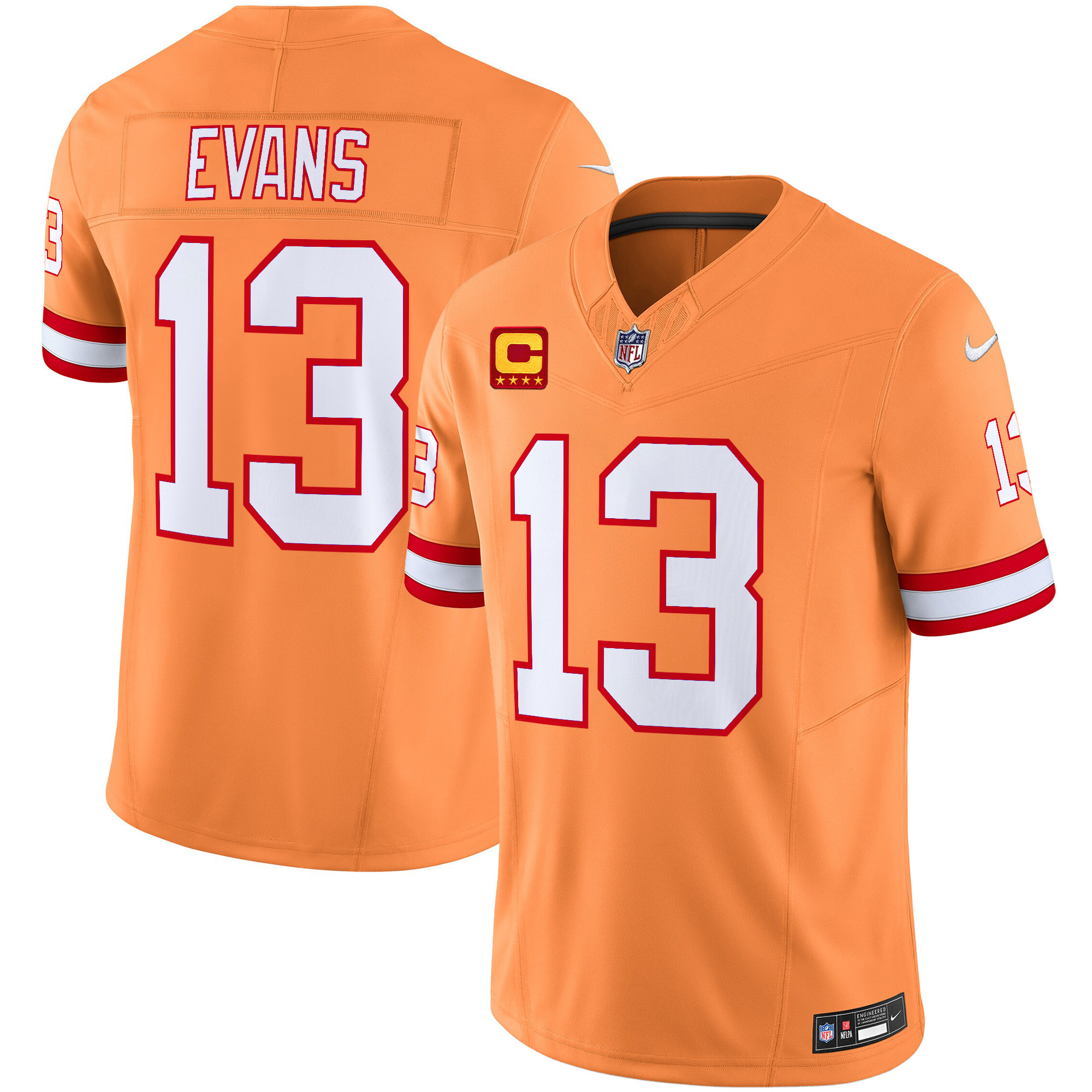 Men's Mike Evans Tampa Bay Buccaneers Throwback Vapor Limited Creamsicle Jersey - All Stitched