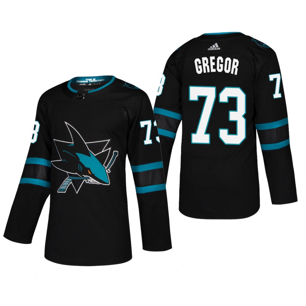 Men's San Jose Sharks Noah Gregor #73 2018-19 Alternate Reasonable Pro Jersey - Black