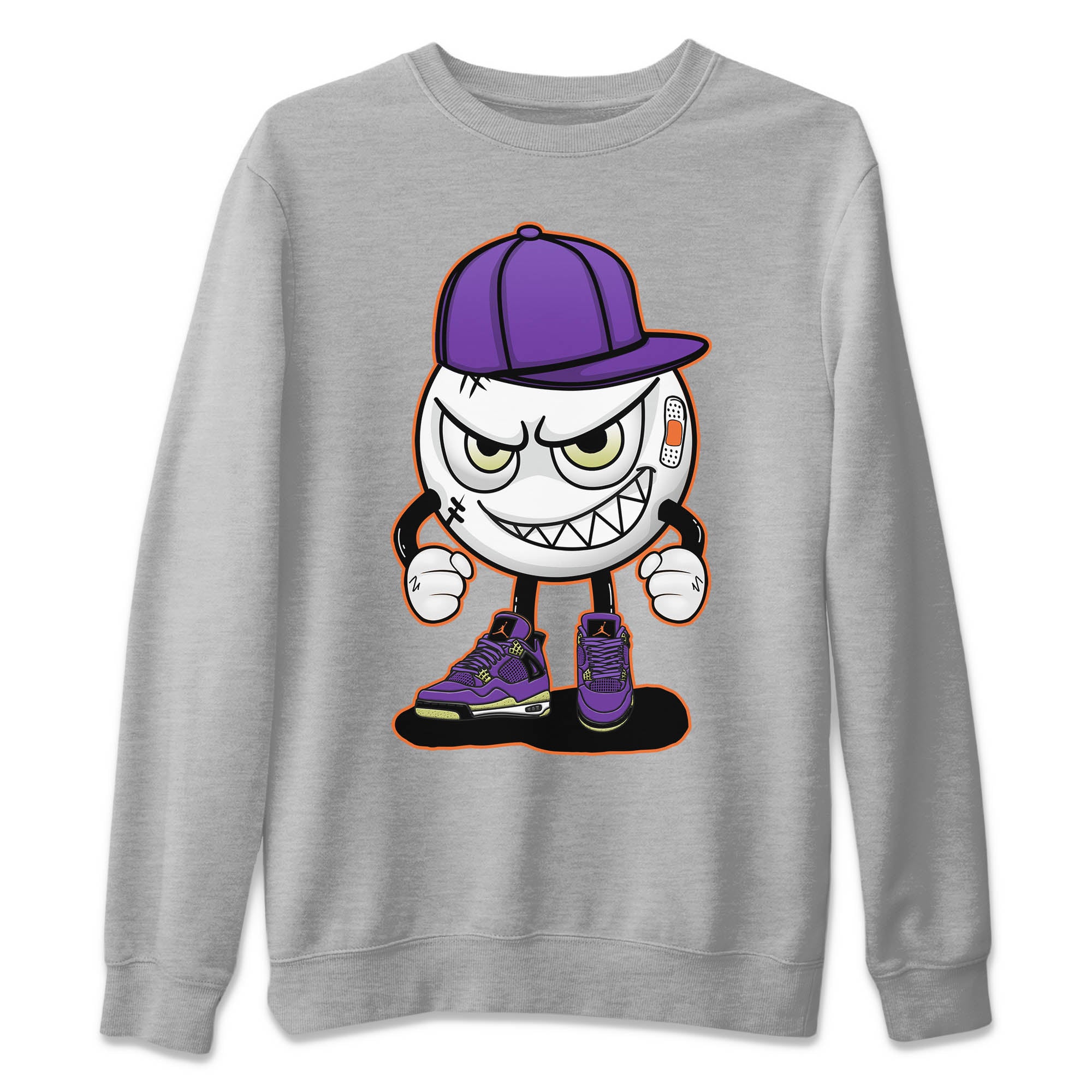 Mischief Emoji Unisex Sweater – Air Jordan 4 Canyon Purple, Sneakers Matching Sweater
