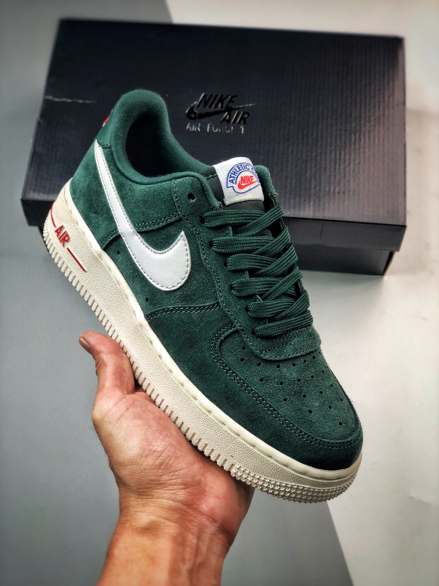 Nike Air Force 1 Low ‘Athletic Club’ Pro Green/White-Gym Red For Sale