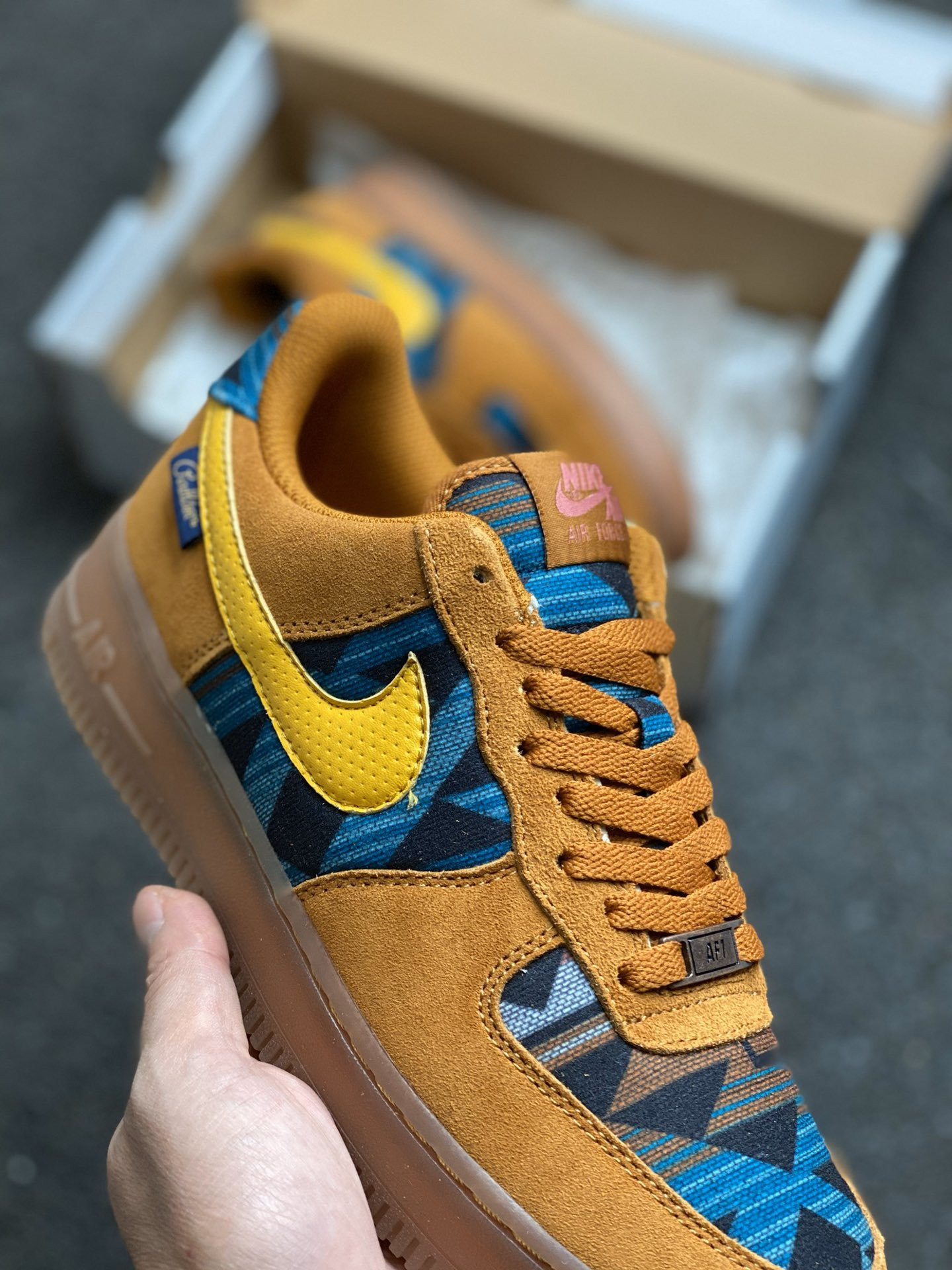 Nike Air Force 1 Low “N7” Gold Suede/Dark Sulfur For Sale