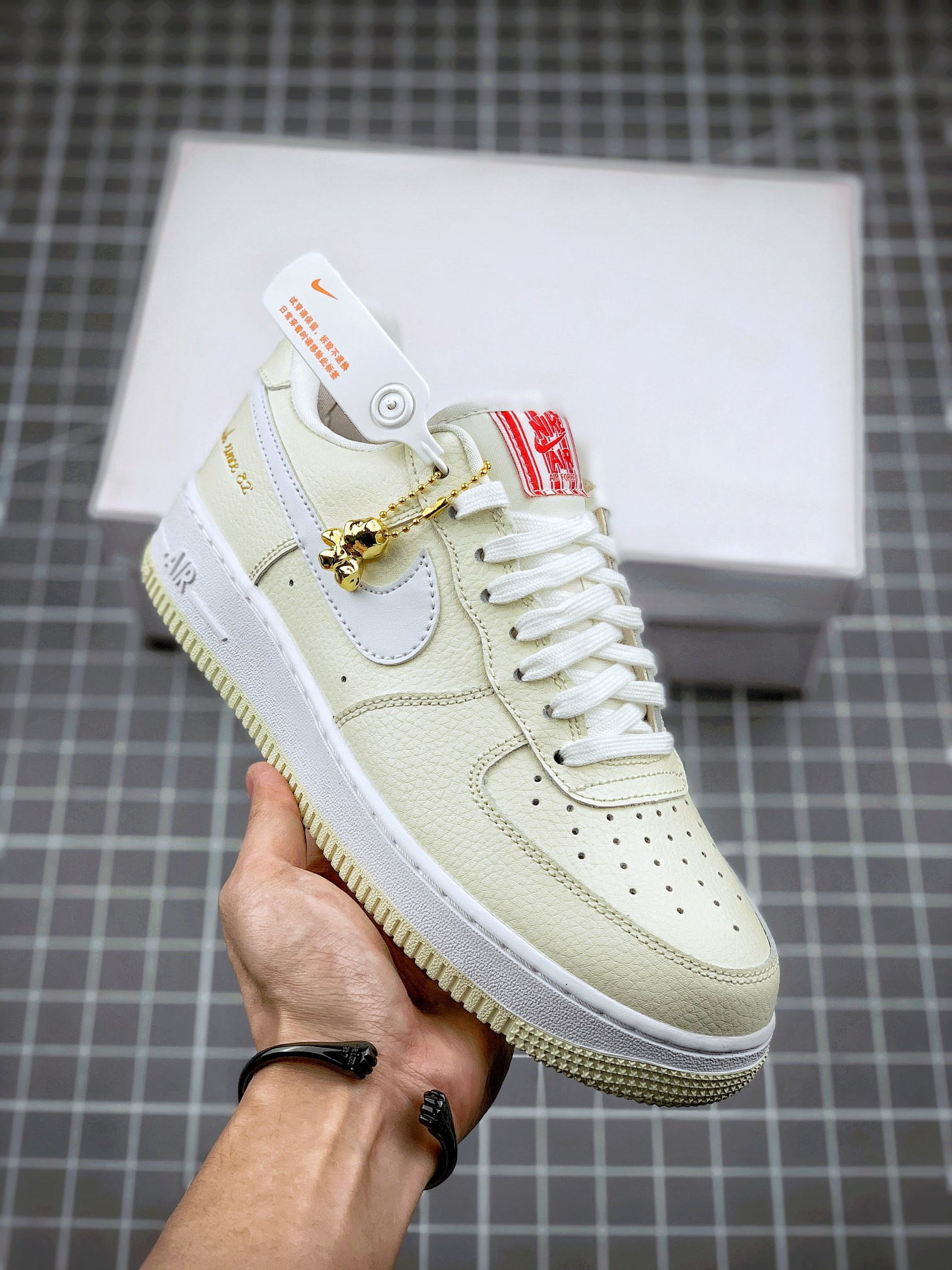 Nike Air Force 1 Low “Popcorn” Coconut Milk/White-University Red For Sale