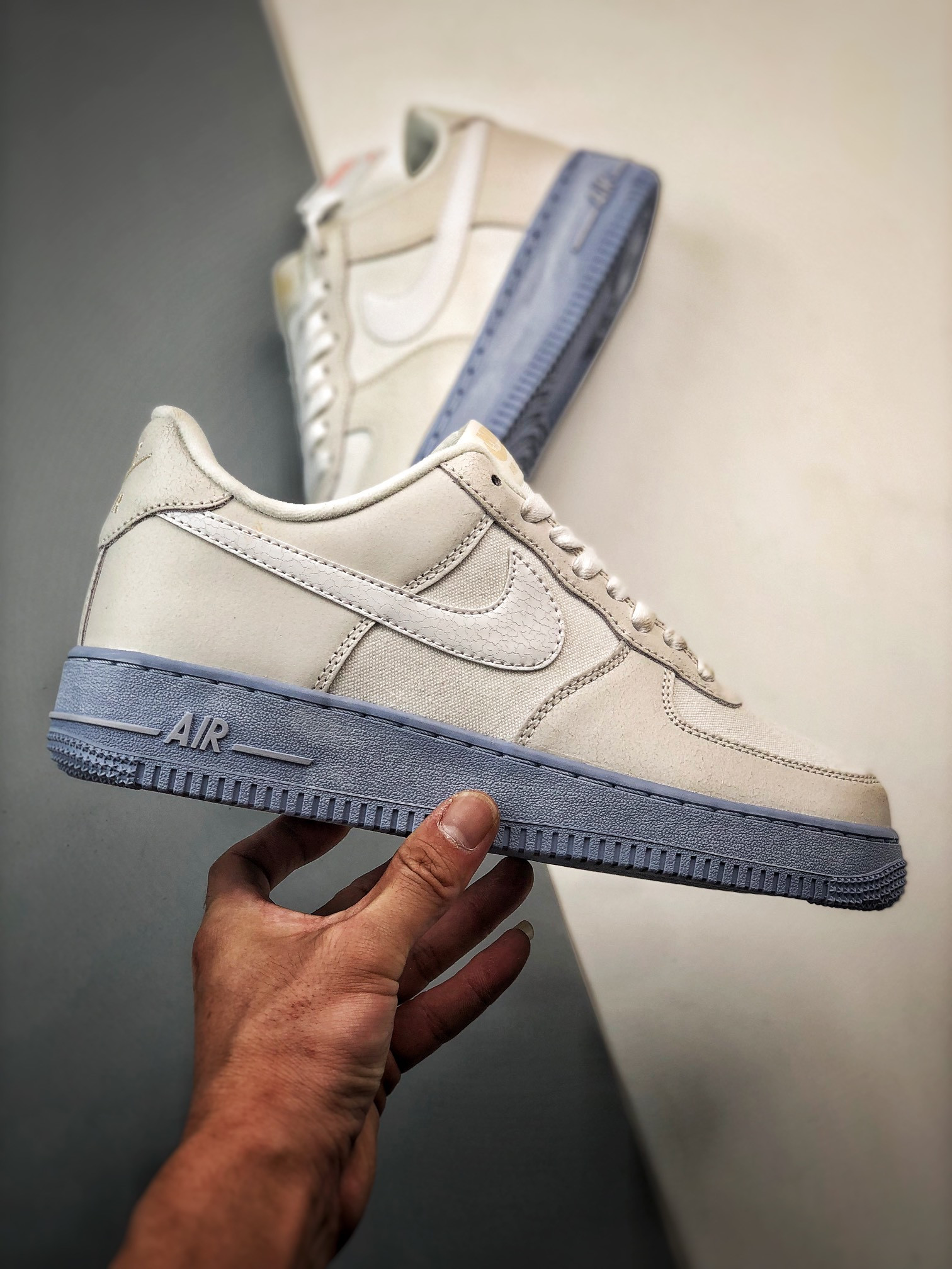 Nike Air Force 1 Low EMB “Salt Flats” White/Blue Whisper/Grey For Sale