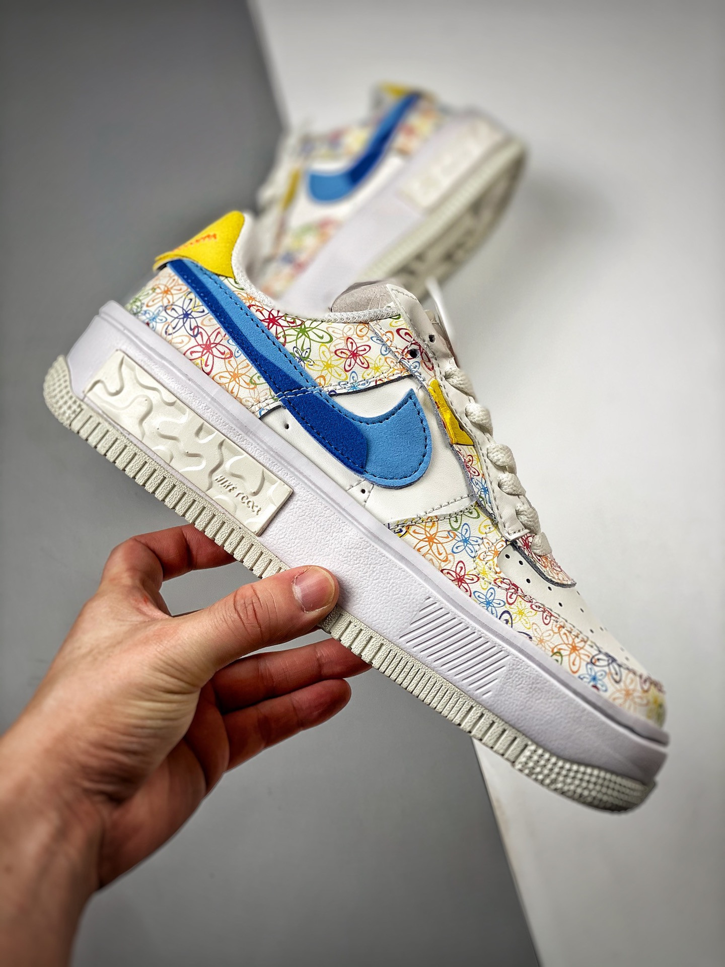 Nike Air Force 1 Low Fontanka “Flowers” Sail/University Blue/Vivid Sulfur For Sale