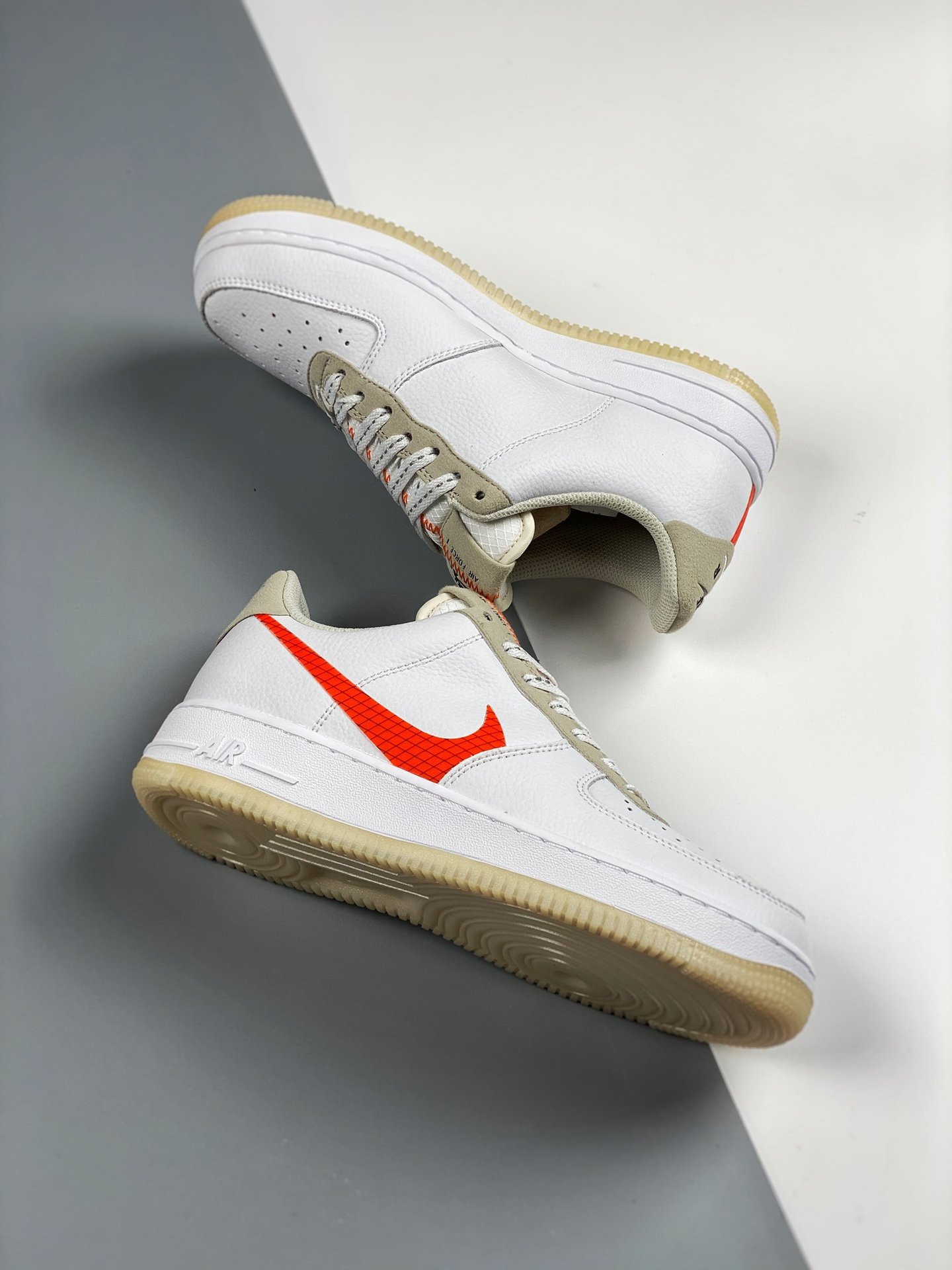 Nike Air Force 1 Low LV 8 ‘Big Swoosh’ White/Orange For Sale