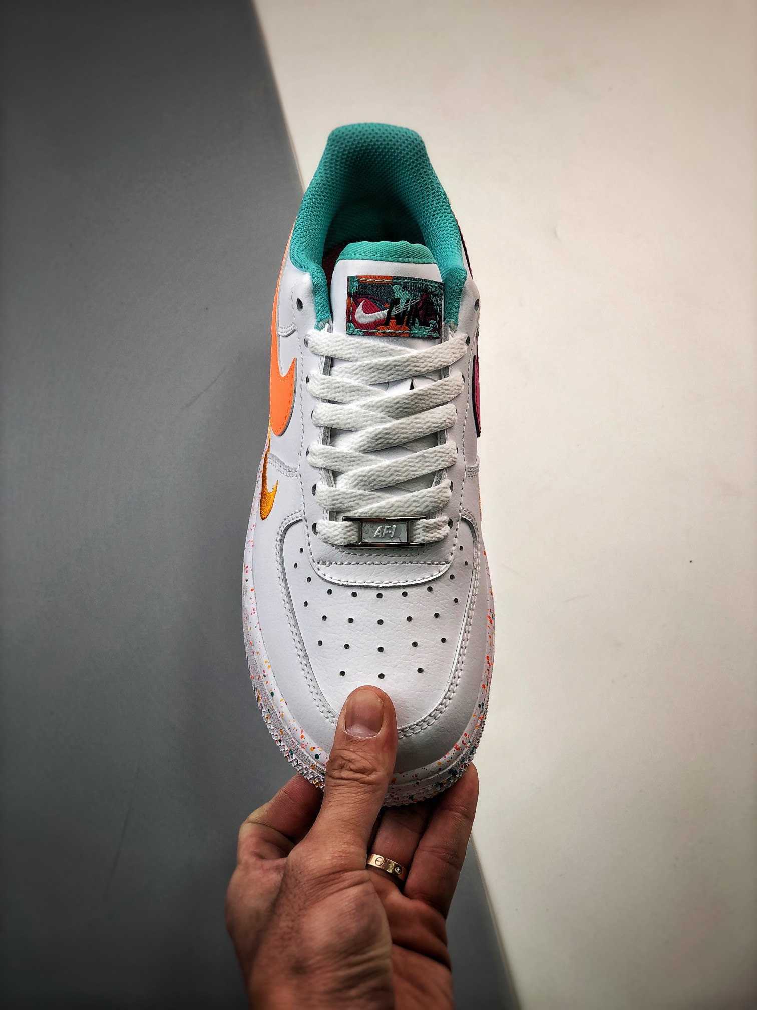 Nike Air Force 1 Low Multi-Color White Teal For Sale