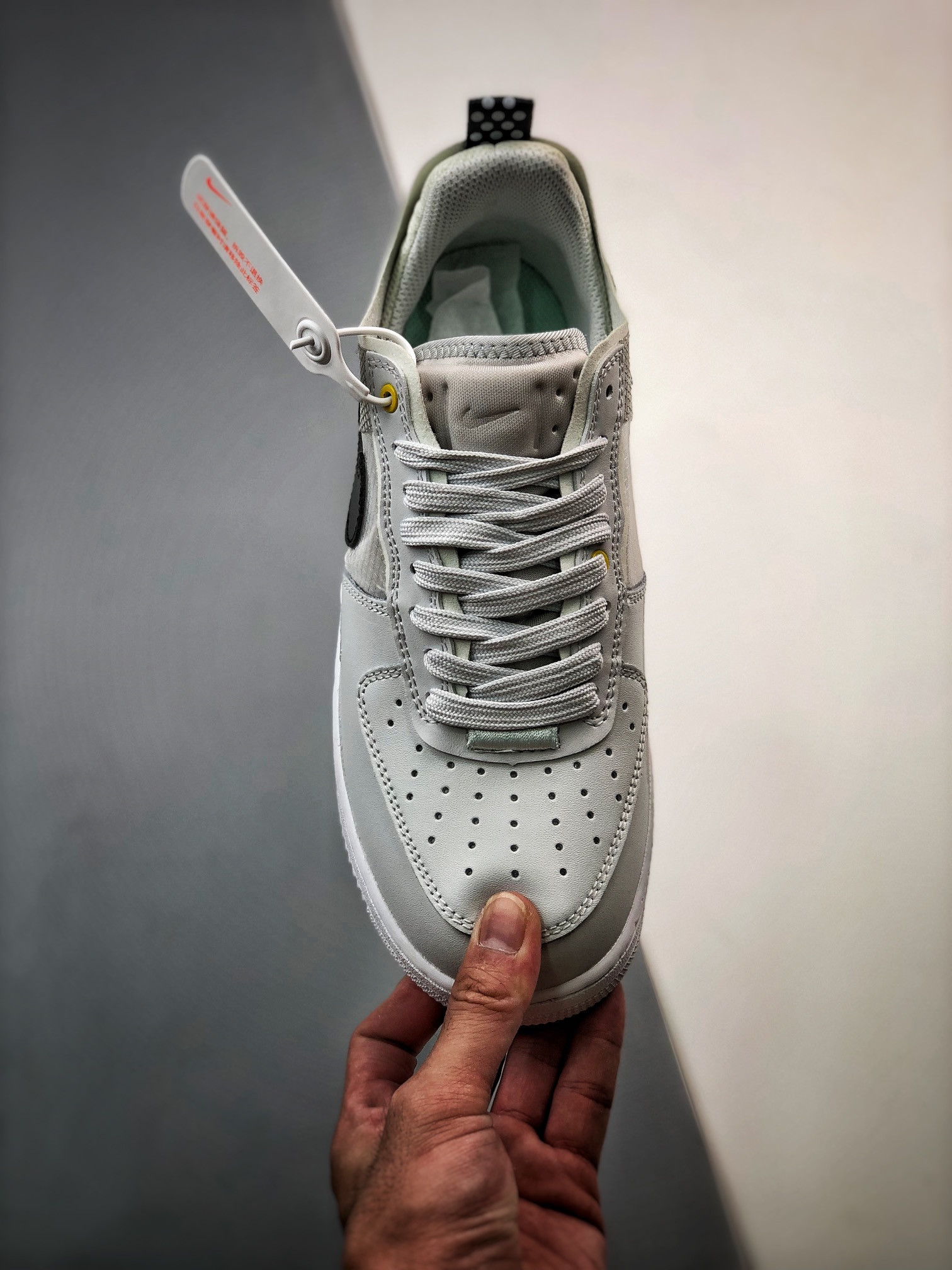 Nike Air Force 1 Low React Photon Dust/White-Mint Foam-Olive Aura For Sale