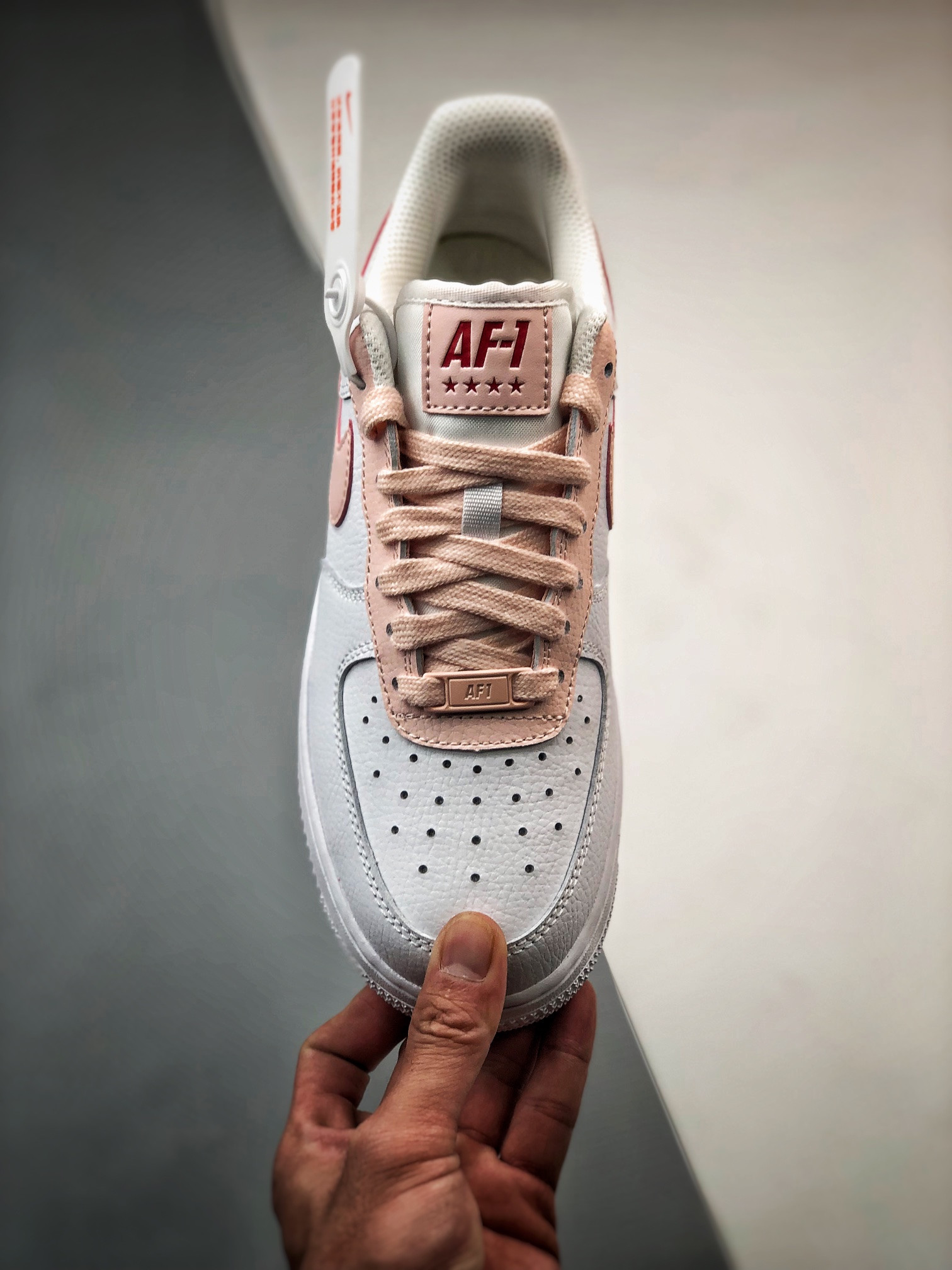Nike Air Force 1 Low White/Pale Coral-University Red For Sale