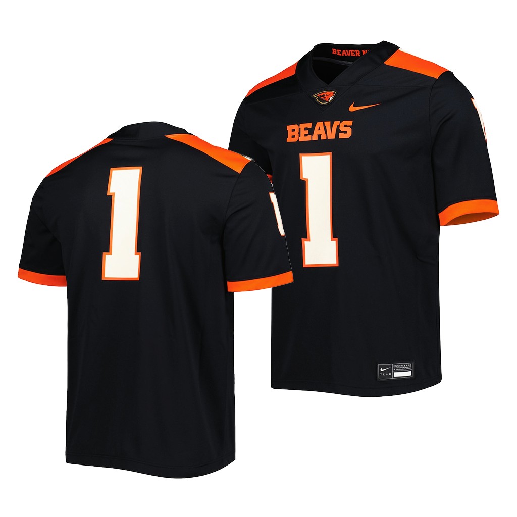 Oregon State Beavers #1 Untouchable  Black Jersey Men’s