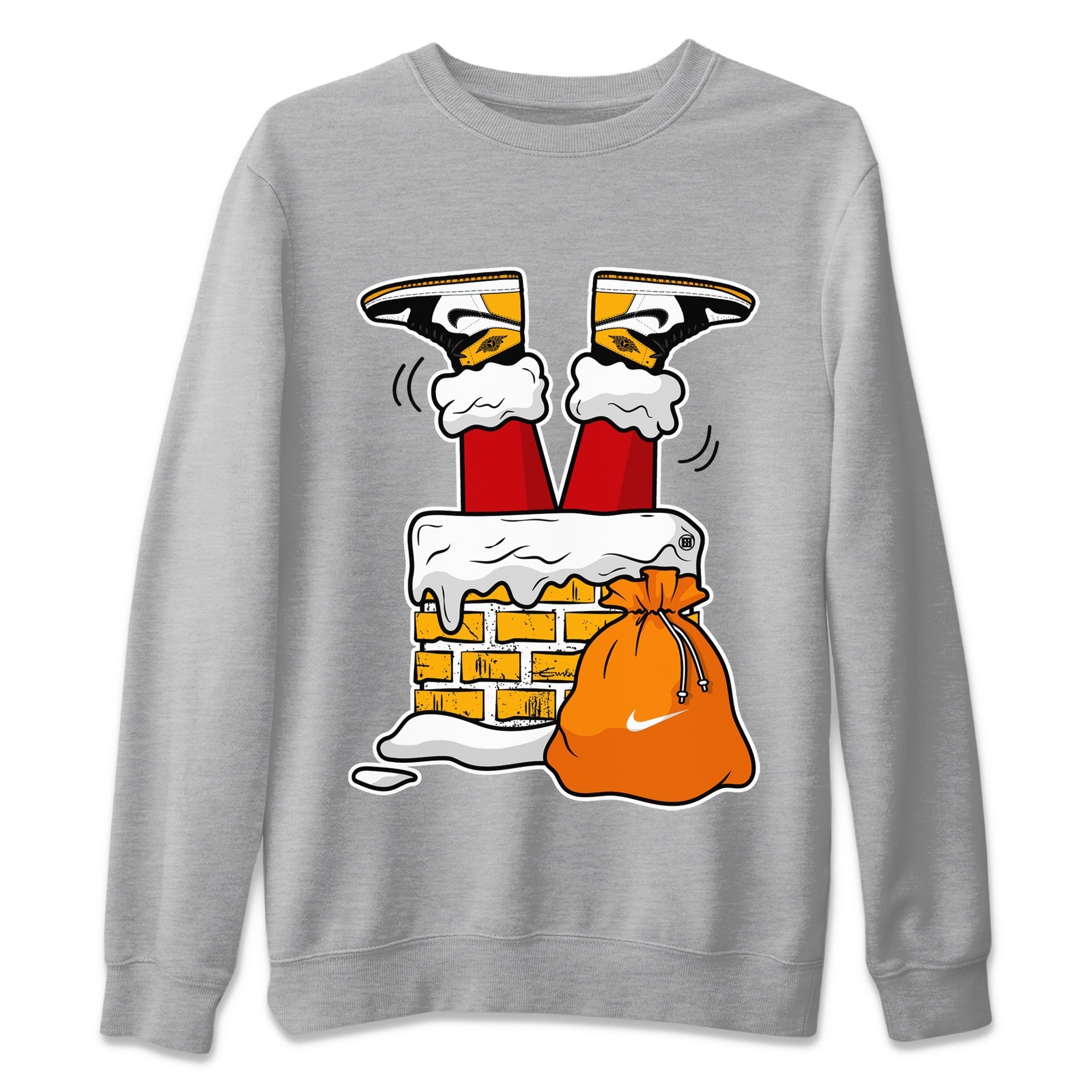Santa Stuck In Chimney Unisex Sweater – Air Jordan 1 Taxi, Sneakers Matching Sweater