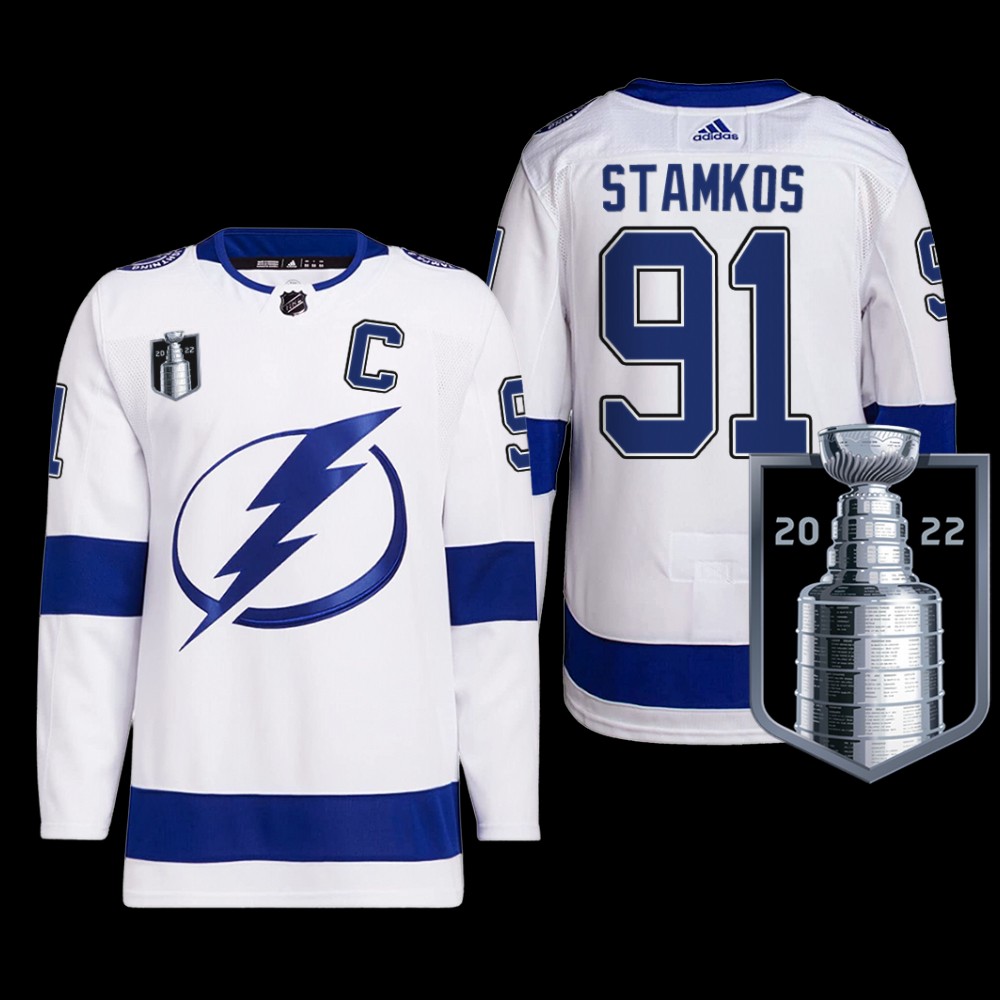 Tampa Bay Lightning Steven Stamkos 2022 Eastern Conference Champs Jersey White Primegreen Uniform