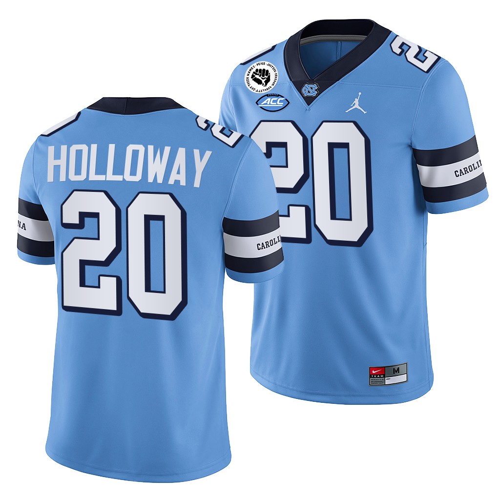 Tayon Holloway North Carolina Tar Heels 2022-23 College Jersey Men's Blue #20 Uniform