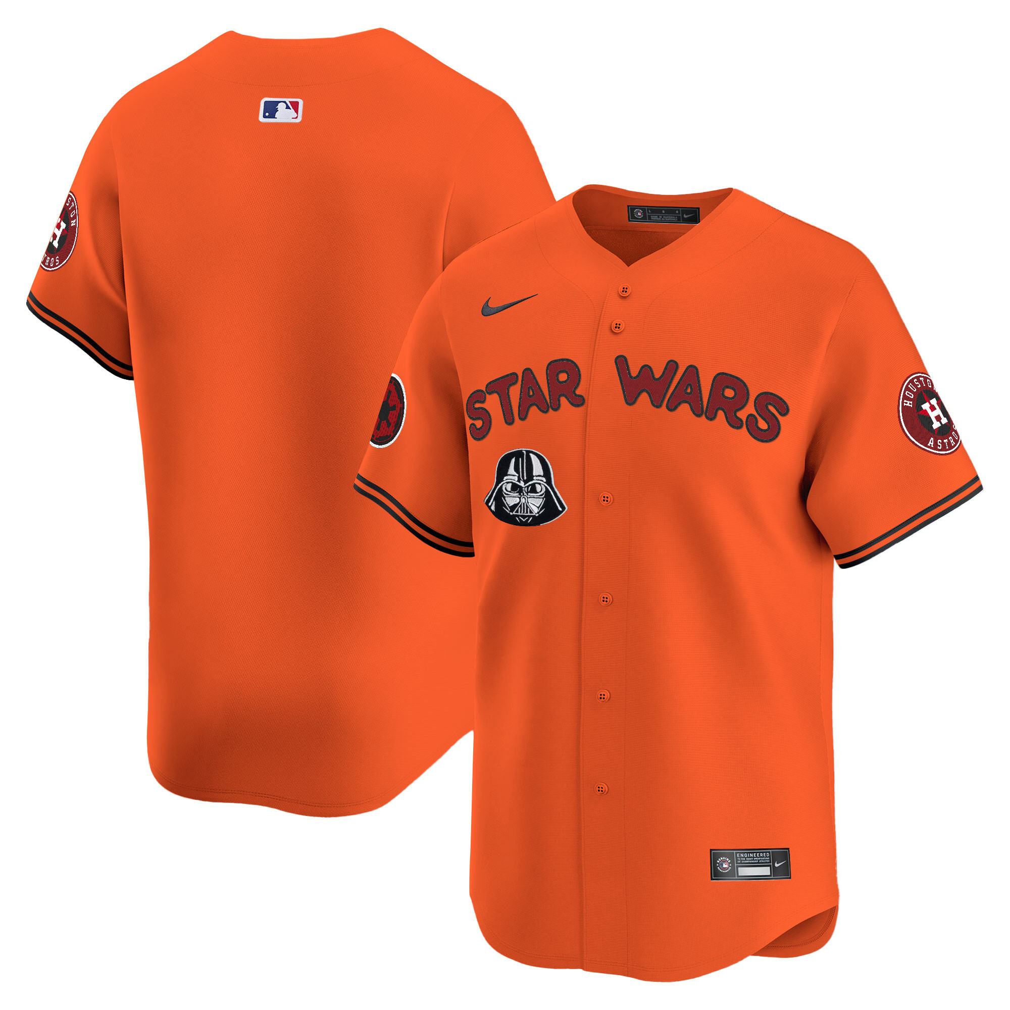 Team Men's Houston Astros SW Vapor Premier Limited Orange Jersey - All Stitched