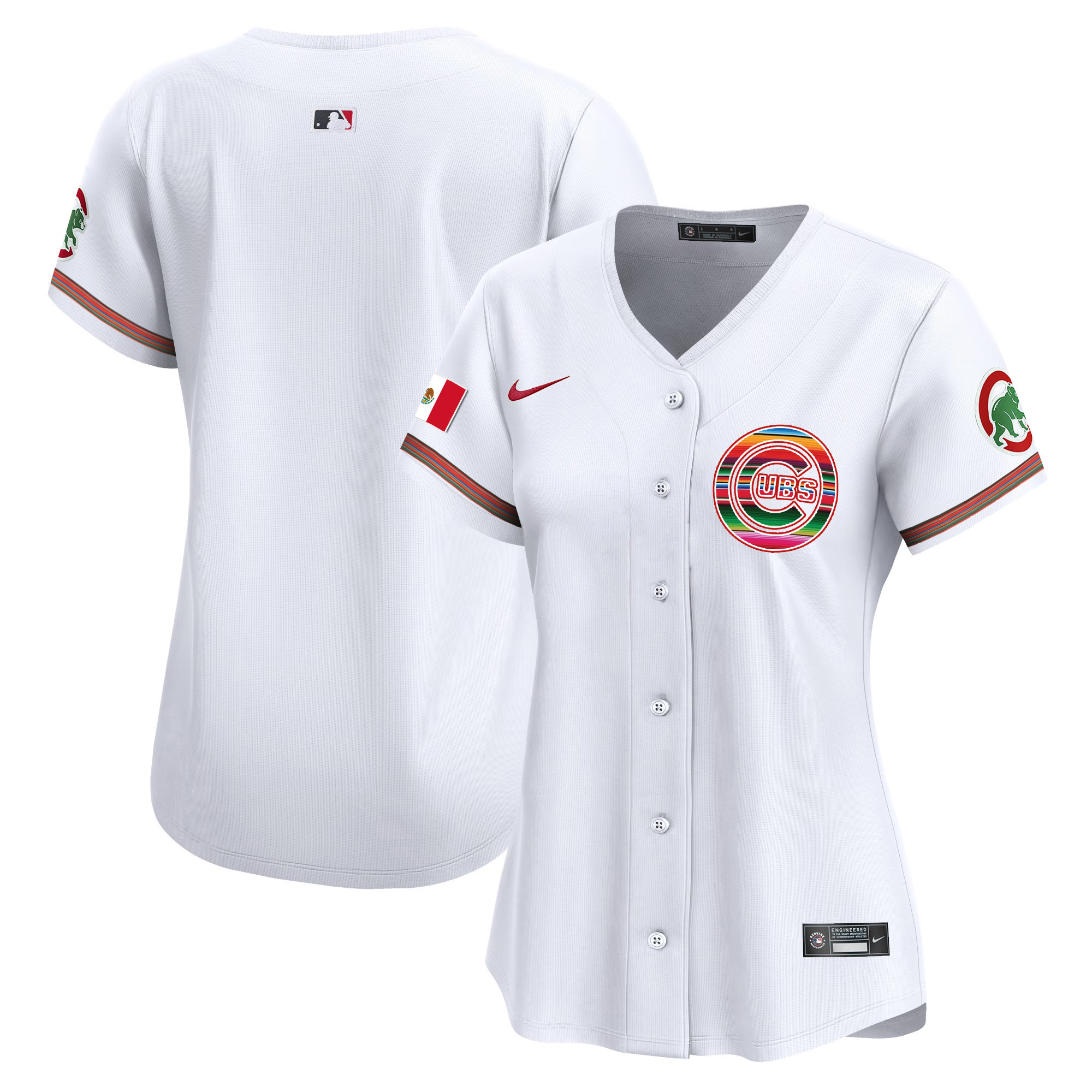 Team Women's Chicago Cubs Mexico Vapor Premier Limited White Jersey - All Stitched