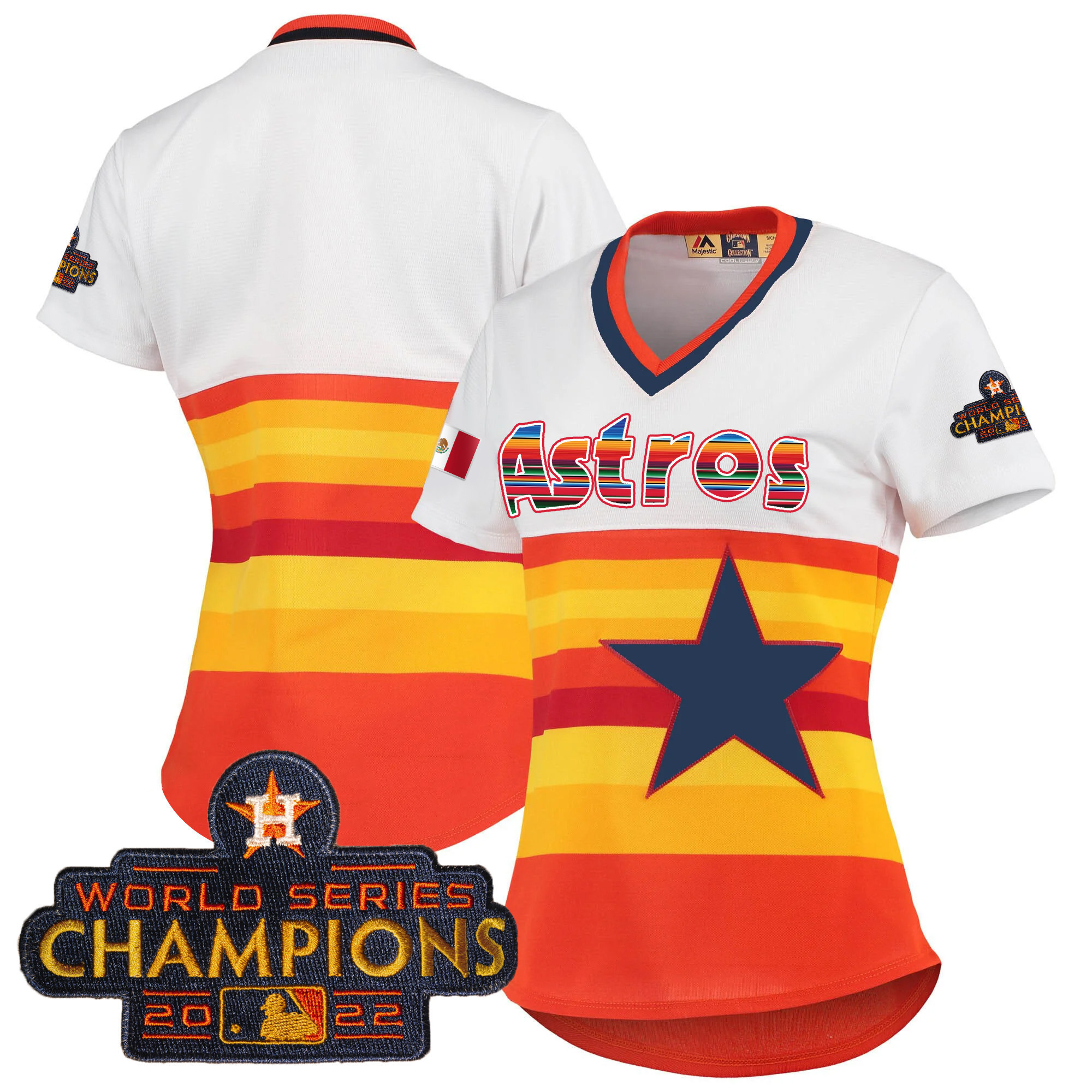 Team Women's Houston Astros Mexico Baseball Limited V2 1980'S Throwback Jersey - All Stitched