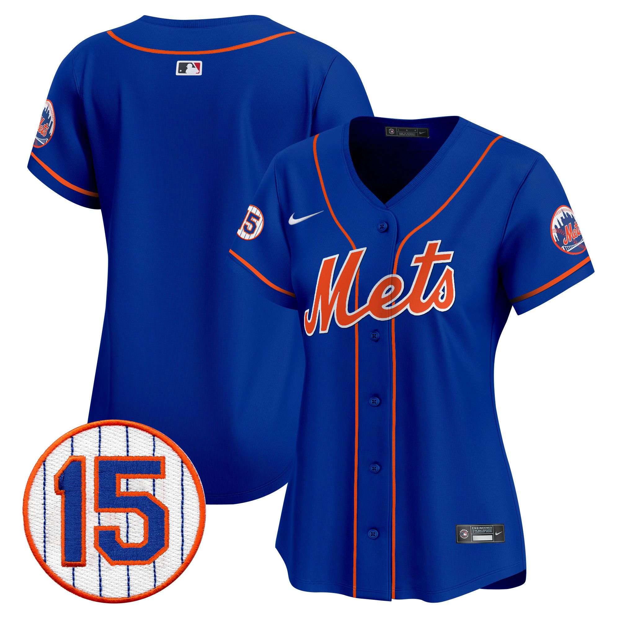 Team Women's New York Mets Jerry Grote Patch Vapor Premier Limited Royal Jersey - All Stitched