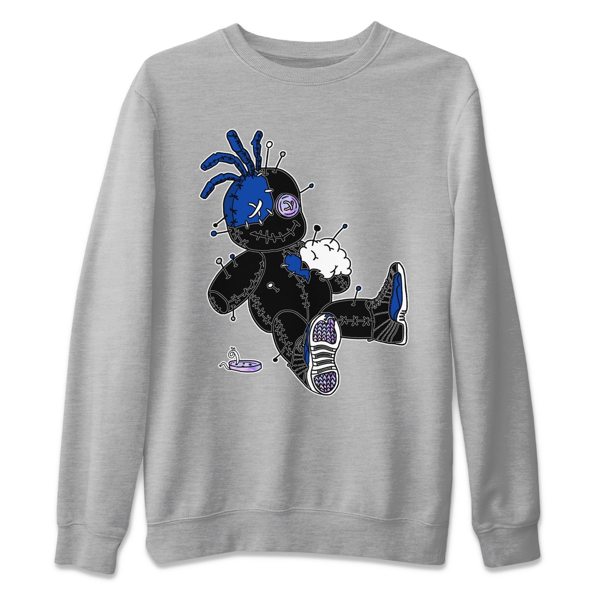 Voodoo Doll Unisex Sweater – Air Jordan 12 Hyper Royal, Sneakers Matching Sweater